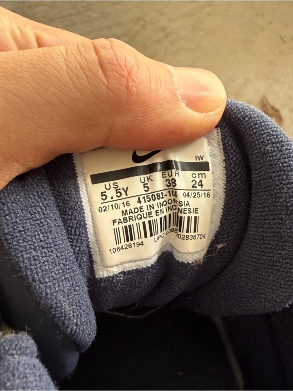 Nike Air More Uptempo White Navy – Size 5.5Y / Women’s – Used - Picture 8 of 8